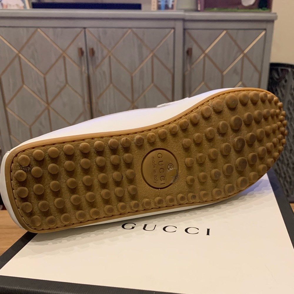 mens white gucci loafers